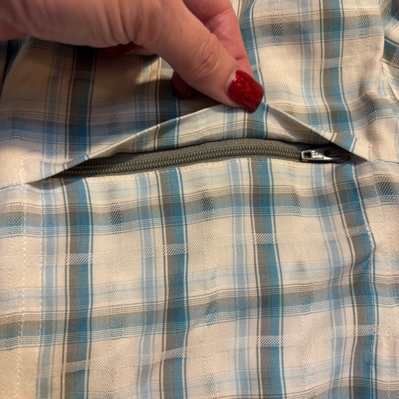 NEW Woolrich Shirt Men’s Small White Blue Grey Ocean Plaid Button Down Shirt - Picture 6 of 10